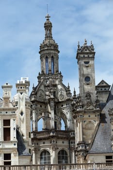 The royal Castle of Chambord in Cher Valley, France