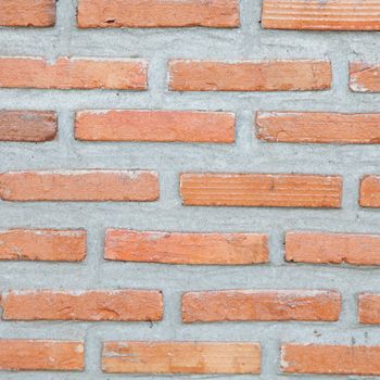 Brown brick wall The walls of the house with brick tiles made of cement.