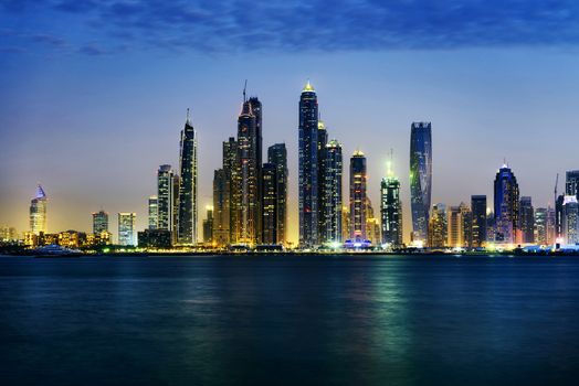 Dubai Marina skyline as seen from Palm Jumeirah