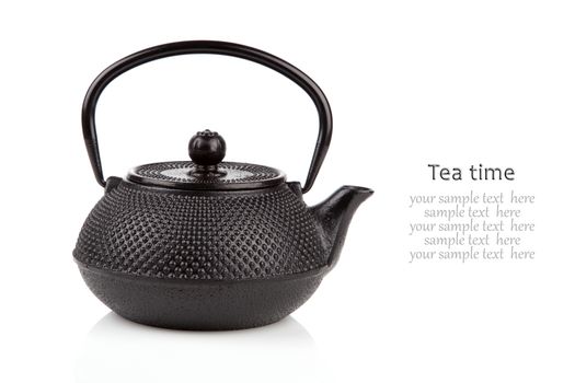 japanese teapot isolated on white background