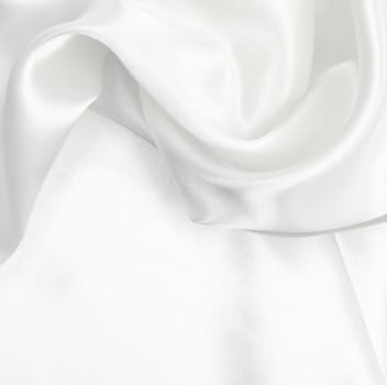 Smooth elegant white silk can use as wedding background 