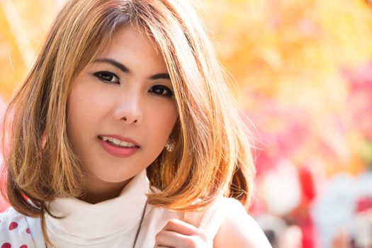 Outdoors portrait of beautiful girl.