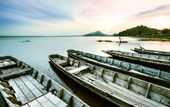 Sunset Bang Pra Reservoir, Chonburi, Thailand.