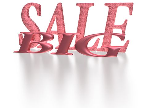 Glossy three-dimensional inscription Big Sale as a sign.