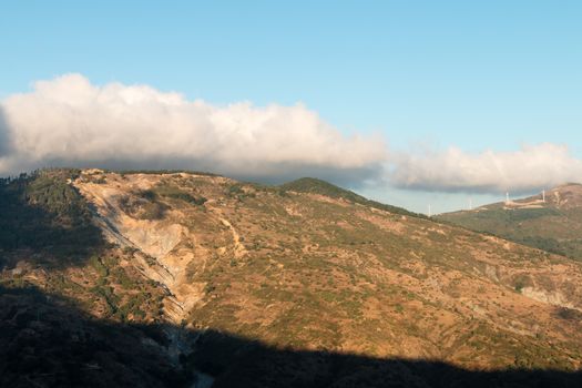 Wind generators in nebrodi mountain Sicily