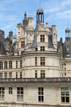 The royal Castle of Chambord in Cher Valley, France