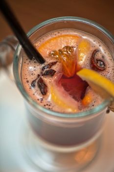 photo of mulled wine at bar