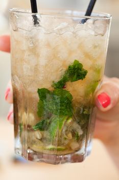 fresh mojito on a  table 