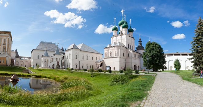 Panorama of the Kremlin in the city of Rostov, Russia