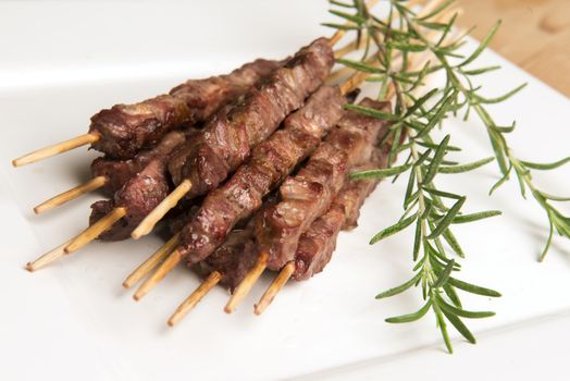 Arrosticini, typical abruzzo food meat