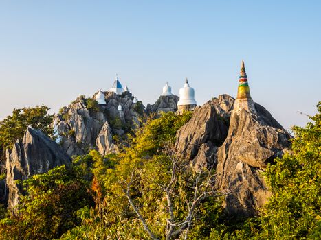 Pagoda on the mountain in Lampang Province, Thailand