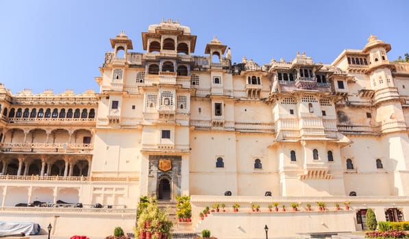 Udaipur City Palace in Rajasthan State, India