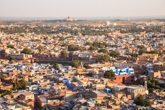 Aerial view of Jodhpur The Blue City of India