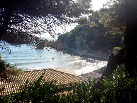 View of Yaliskari beach in Corfu Island, Greece.

Picture taken on July 3, 2014.