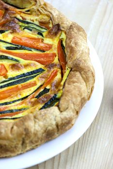 Italian savoury pie with carrots and zucchini