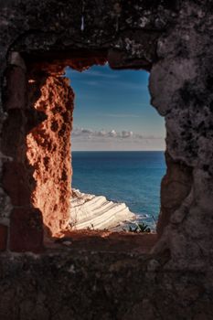 stairs Turks Sicilian coast near Agrigento