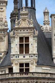 The royal Castle of Chambord in Cher Valley, France