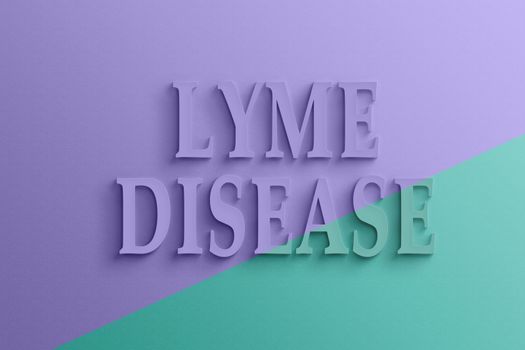 3D text with shadow and reflection, lyme disease.