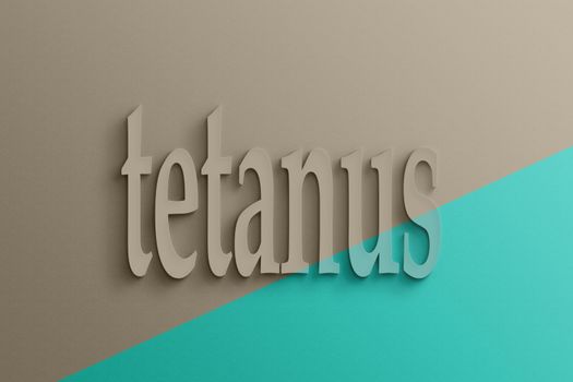3D text on the wall, tetanus