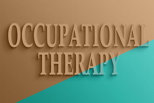 3D text on the wall, occupational therapy