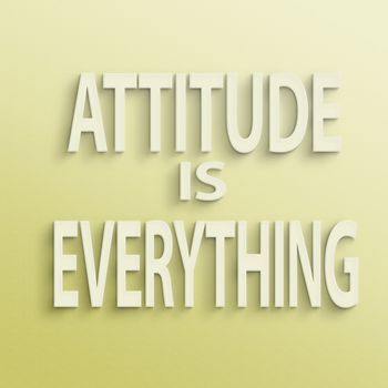 text on the wall or paper, attitude is everything