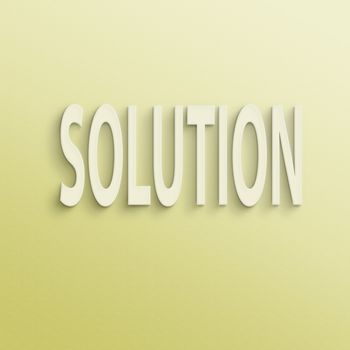 text on the wall or paper, solution