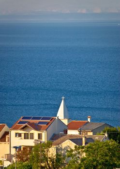 Saint Martin village island of Losinj vertical view, Croatia