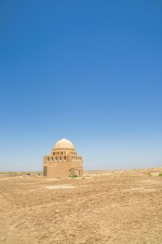 Large temple in desert near Merv, Turkmenistan