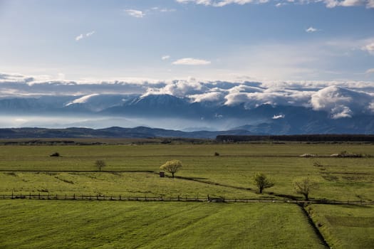 Romanian Carpathians on a clear spring day