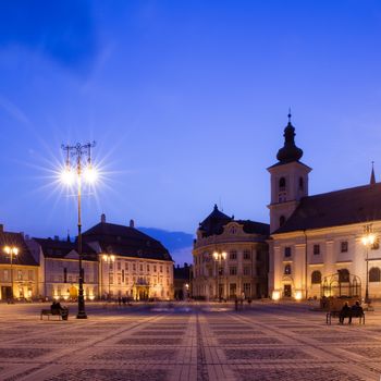 Sibiu Center by night - Great Square.