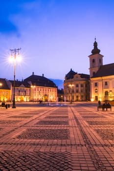 Sibiu Center by night - Great Square.
