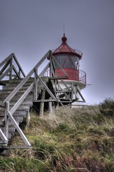 Lighthouse on North Frisian Island Amrum in Germany