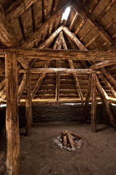 Prehistoric Reconstruction of a Stone Age House on Amrum in Germany