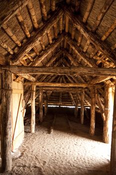 Prehistoric Reconstruction of a Stone Age House on Amrum in Germany