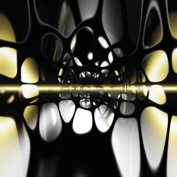 Digital Illustration of a surreal abstract Structure