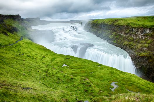 Gulfoss is a powerful Icelandic waterfall. It is located in the South of the island. HDR