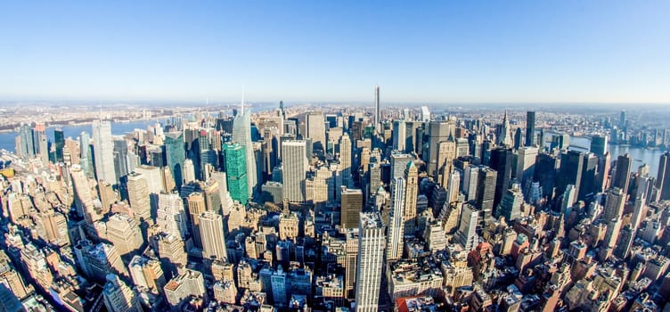 new york city manhattan skyline aerial