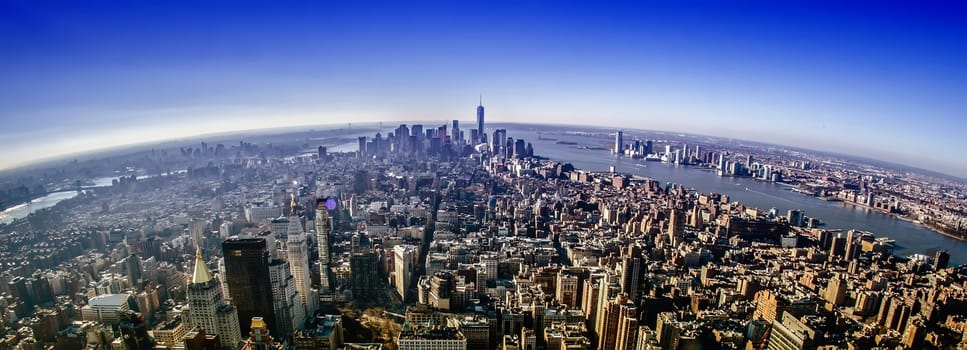 new york city manhattan skyline aerial