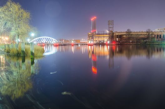 providence Rhode Island from the far side of the waterfront