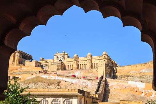 Amber Fort or Amer Fort in Jaipur, Rajasthan state, India