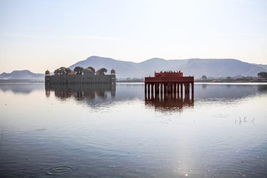 Jal Mahal, The Water Palace in Man Sagar Lake in Jaipur, Rajasthan, India