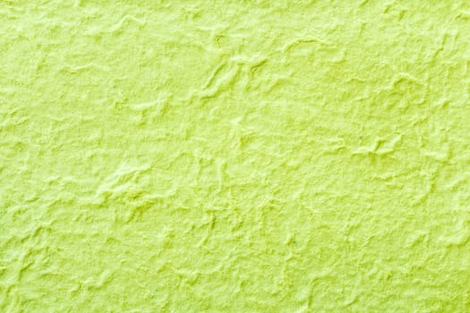 The texture of green color mulberry paper