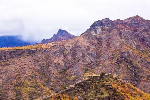 Old Fortress on the mountain in Armenia