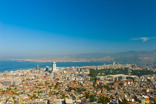 City of Izmir seen from the hill above, Turkey