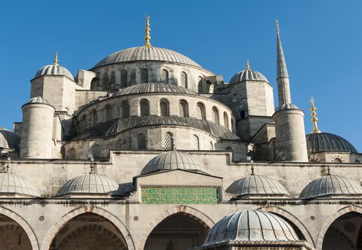 Blue Mosque lit by a morning sun, Istanbul, Turkey