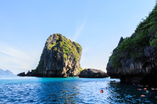 Group of divers in sea at Trang ,Thailand