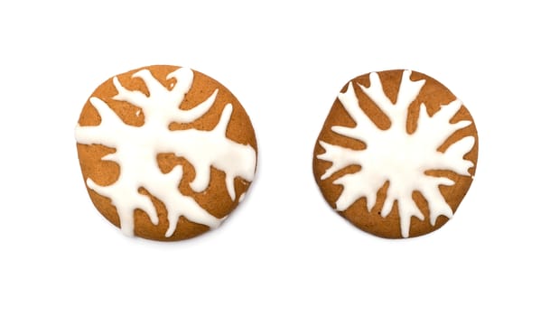 Christmas cookies on a white background