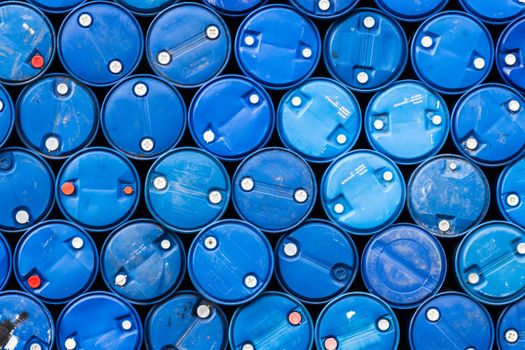 a blue oil barrels (Industrial background)