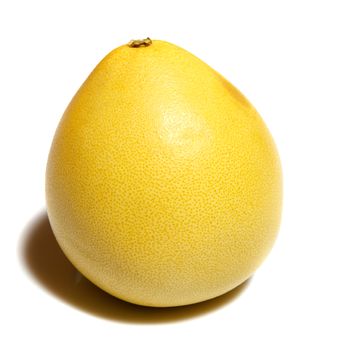 A citrus fruit called pomelo on white background