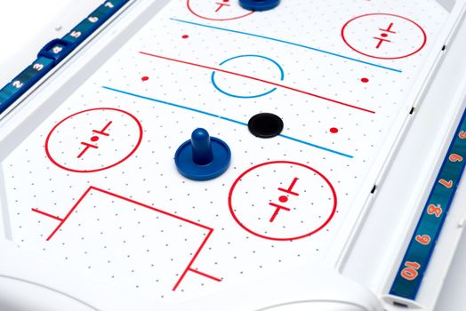 Air Hockey game board and pieces